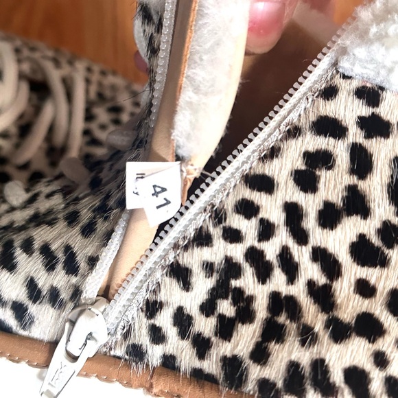 Montelliana 1965 Sandy High Top Sneakers White Black Spots Lace Up 11 - Picture 7 of 9